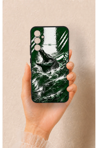 Vip Case Samsung A34 Compatible Green Crocodile-Themed Patterned Silicone Case.
