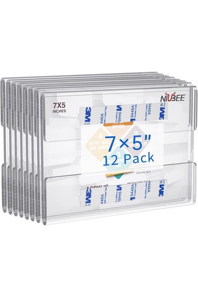 Generic 5x7 inch Wall Mount Acrylic Sign Holder with 3M Tape Adhesive for Off...