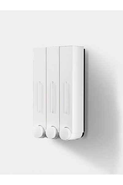 Take Two By Styli White Wall-Mounted Triple Soap Dispenser, 420Ml