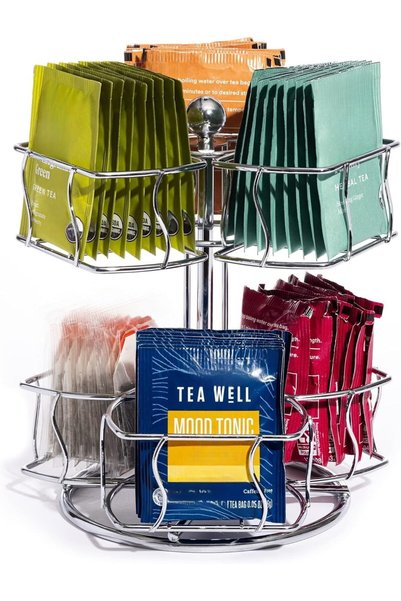 Generic Tea Bag Spinning Carousel - Tea Caddy Organizer for Countertop - Matc...