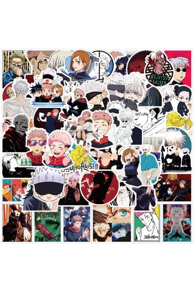 Generic Jujutsu Kaisen Cute Vinyl Waterproof Sticker (50 Pieces)