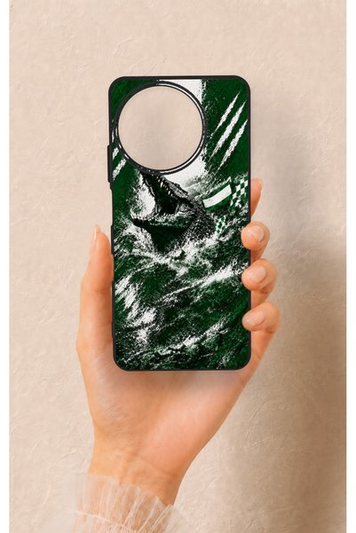 Vip Case Realme 11 Compatible Green Crocodile-Themed Patterned Silicone Case