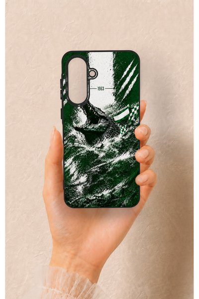 Vip Case Samsung A56 Compatible Green Crocodile-Themed Patterned Silicone Case