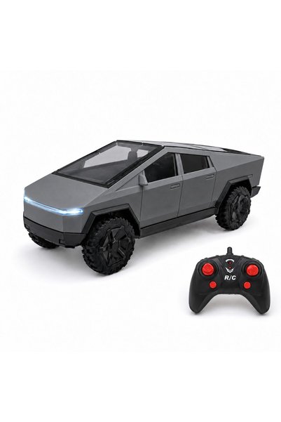LEIBOO Mașină cu telecomandă, Tesla Cybertruck, scară 1:14, 4 direcții, Gri, ...