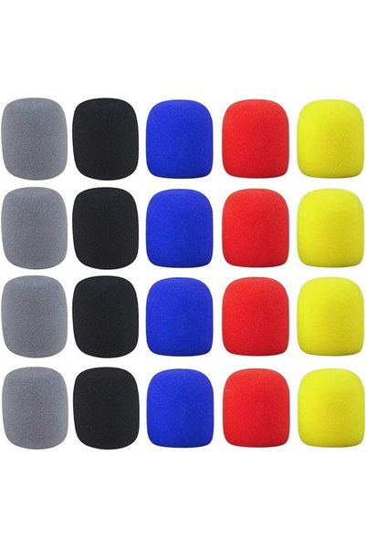 Generic Foam Microphone Cover - Windshields & Windscreen - Washable - 20 Pack...