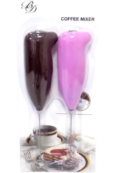 Generic مجموعة خلاط القهوة المكونة من قطعتين، جهاز كهربائي لصنع رغوة الحليب ب...