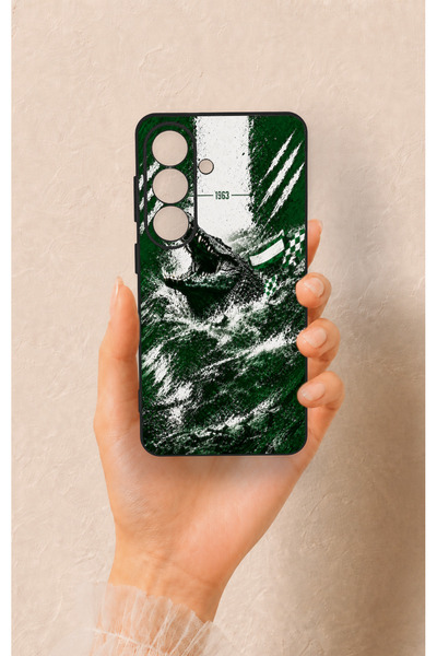 Vip Case Samsung S26 Compatible Green Crocodile-Themed Patterned Silicone Case.