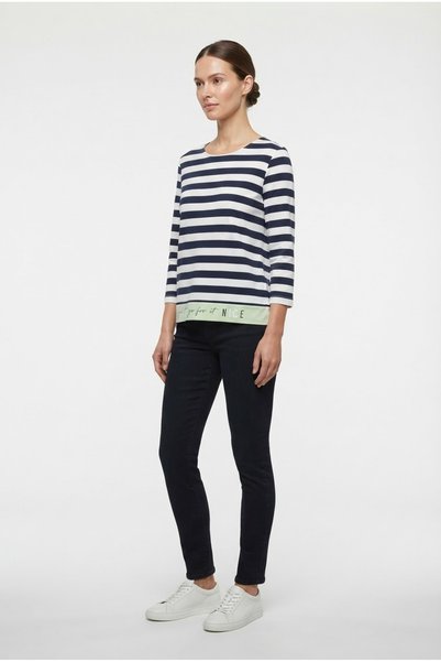 Neden Tekstil Striped Women's 3/4-Sleeve Relaxed-Fit Blouse