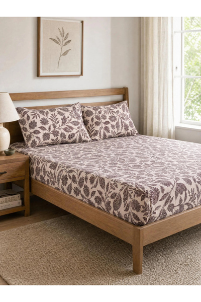 Styli 3-Piece Printed Queen Size Bedsheet with Pillow Covers