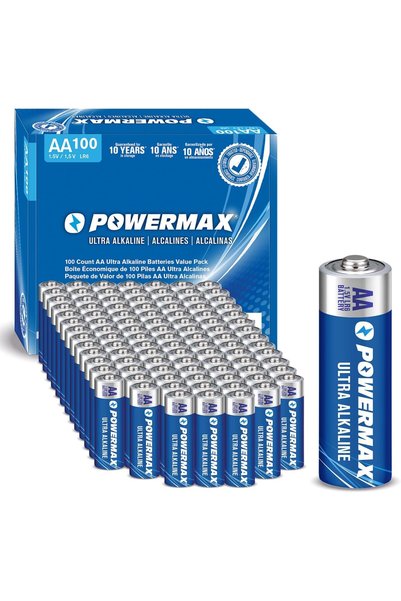 Generic 100-Count Double AA Batteries, Ultra Long Lasting Alkaline Battery fo...