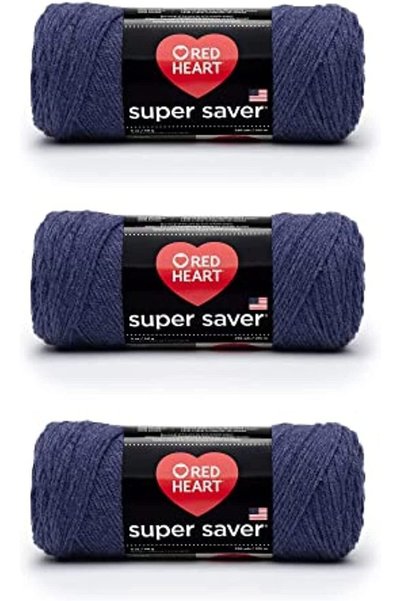 Generic Super Saver Denim Yarn - 3 Pack of 141g/5oz - Acrylic - 4 Medium (Wor...