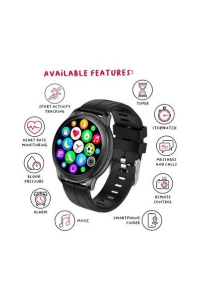 Celly 1.69" Full Touch Screen Trainer Smart Watch with Heart Rate Sleep Monit...