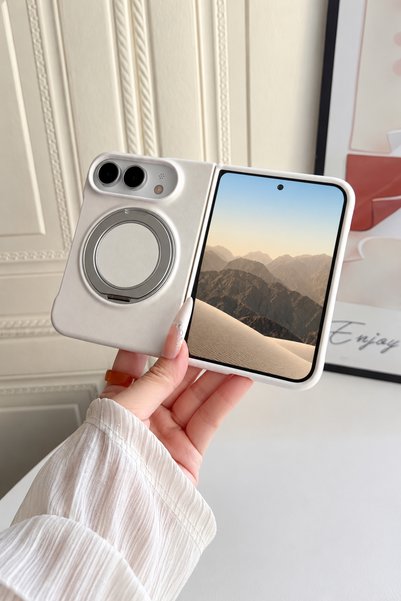 bbtech iPhone Duo ile Uyumlu MagSafe Özellikli 360° Döner Halka Standlı Deri ...