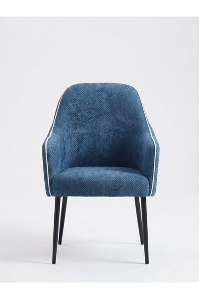ALMUQRINFurniture كرسي مفرد مودرن بقماش رمادي داك