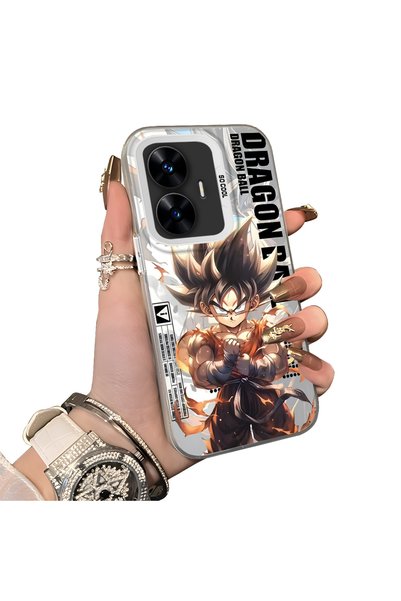 Hontinga Realme C55 Compatible Silicone Hard-Edge Back Case with Dragon Ball ...