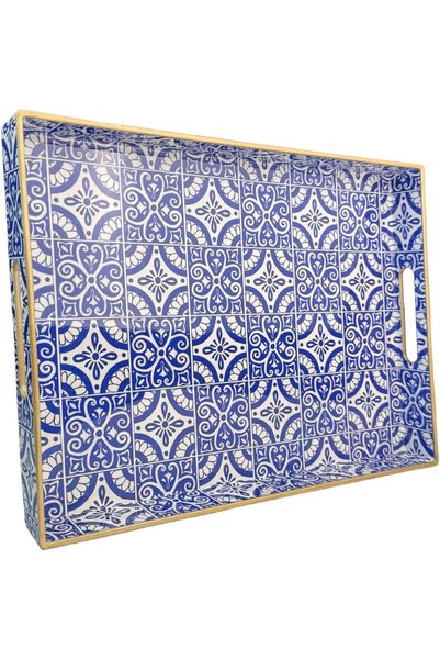 Generic Serving Tray with Handles, Rectangular Decorative Trays for Coffee Ta...