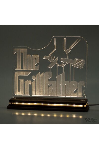 Generic Brand Φωτιστικό LED "The Grillfather" W00529 Πολύχρωμο