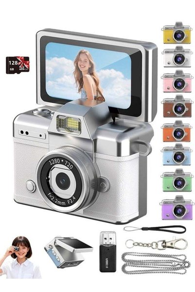 Makrystorm 4k CCD Digital Zoom Student Digital Camera 48MP Portable Digital P...