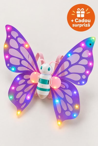 OferteTop Aripi de Fluture cu LED pentru Copii, Lumini Colorate, Accesoriu Co...