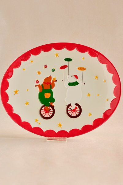 Karaca New Year Yılbaşı Carousel Kayık Tabak 30 cm