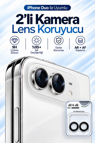 WANNA PROTECT iPhone Duo-Compatible Premium AR+AF Camera Lens Protector 2-Pac...