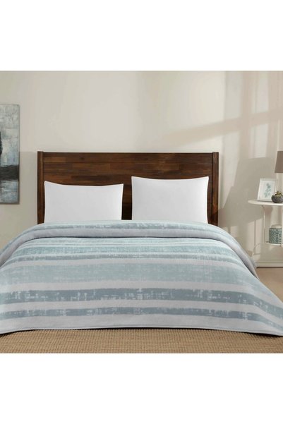 Taç NEW SEASON DOUBLE-SIZE POLYESTER BLANKET, RHETT BLUE