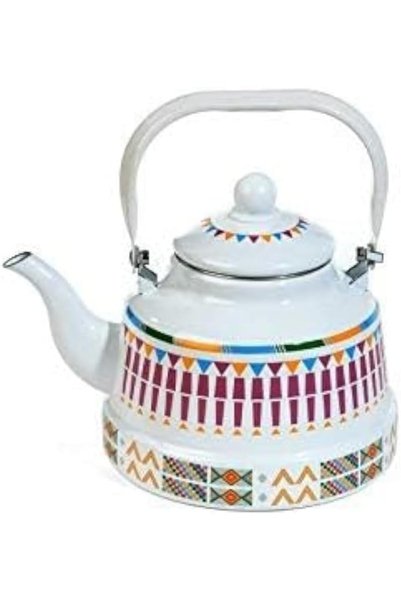 Generic Asiri Design Enamel Kettle 2.3 Liter Capacity, White