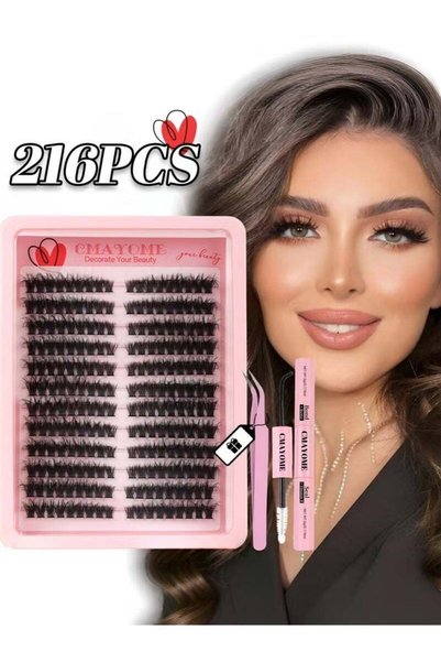 CMAYOME 400pcs False Eyelashes Clusters Kit, 4 Style Volume Cluster Lashes Ex...