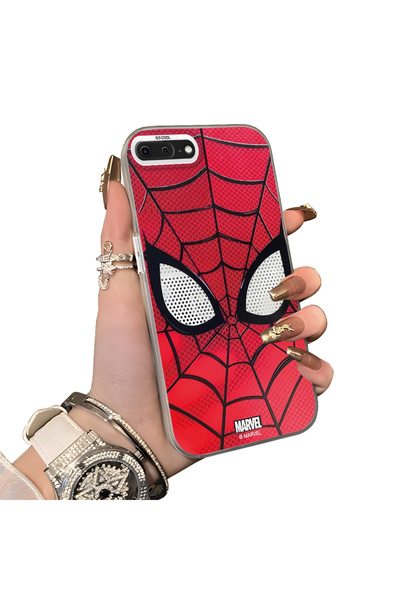 Hontinga iPhone 7 Plus Compatible Silicone Hard-Edge Back Case with Spider-Ma...