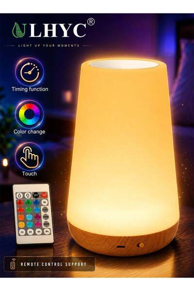 ULHYC مصباح LED بجانب السرير، مصباح ليلي قابل لإعادة الشحن