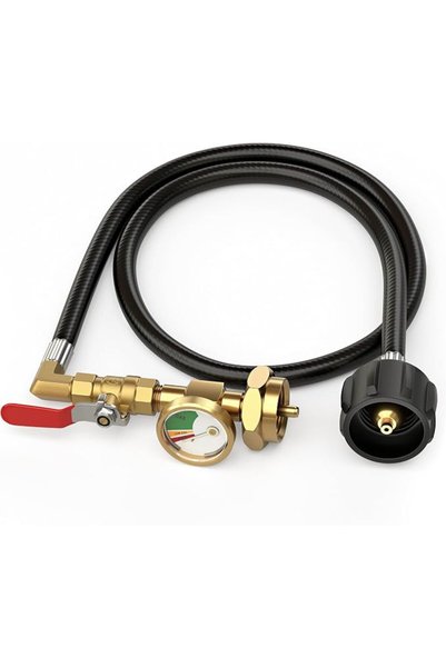 GENERAL Propane Refill Adapter for 1 lb Tanks with 3FT Hose