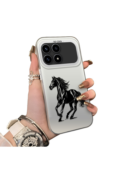 Hontinga Poco F8 Pro 5G Compatible Silicone Hard-Edge Back Case with Patterne...
