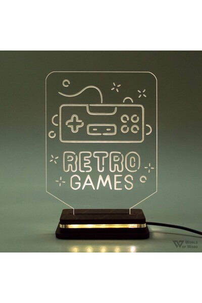 Generic Brand Φωτιστικό LED "Retro Games" W00807 Λευκό