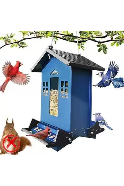TIKHOME 2026 Squirrel Proof Bird Feeder for Outdoors Hanging, 8LBS Large Capa...
