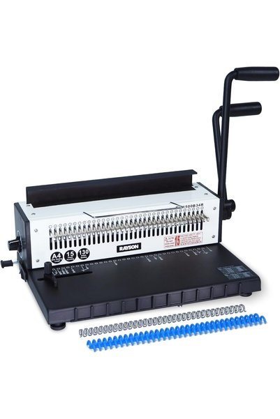 Generic TD-1500B34R Wire Binding Machine, 3:1 Pitch, 130-Sheet Capacity