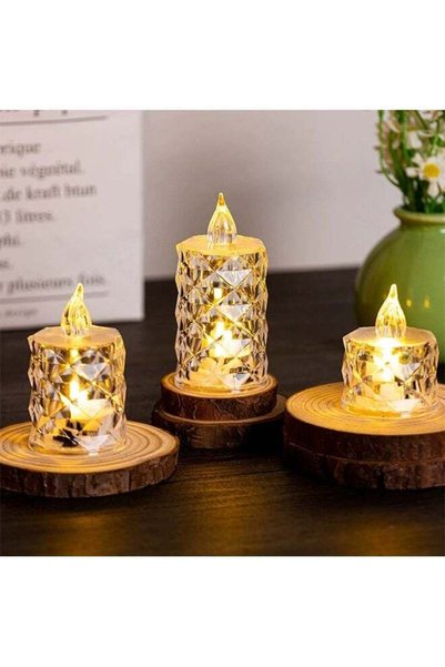 Lemon 3 Pack Flameless Battery Operated Candle, Tea Lights Battery Operated L...