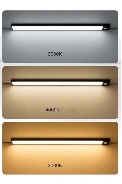 Gasin مصباح LED ثلاثي الألوان قابل لإعادة الشحن لاسلكيًا بدون أسلاك ومستشعر ل...