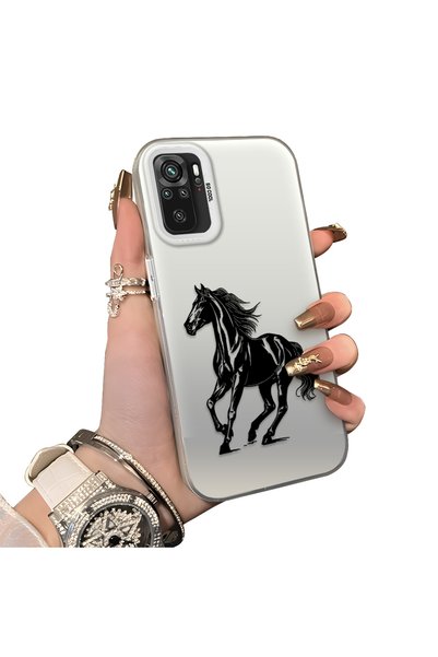 Hontinga Redmi Note 10 Compatible Silicone Hard-Edge Back Case with Patterned...