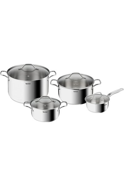 Generic Intuition 8 pc set | saucepan 16 cm+lid, stewpots 20/24+lids, stockpo...