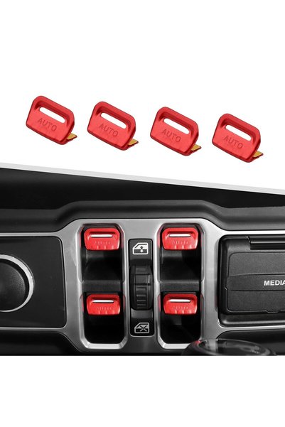 Generic for JL/JT Window Button Cover, 4 Pack Window Switch Cover Trim Interi...