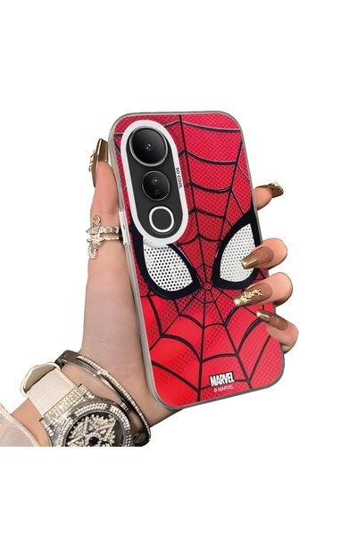 Hontinga Vivo V50 Lite Compatible Silicone Hard-Edge Back Case with Spider-Ma...