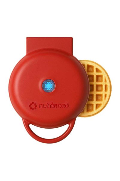 Nutricook جهاز صنع الوافل الصغير، يتميز بالتسخين السريع، وطلاء خزفي، وخالٍ من...