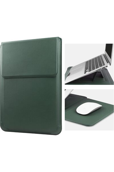 Generic 14 Inch Laptop Sleeve Case Leather Bag with Stand Compatible with Mac...