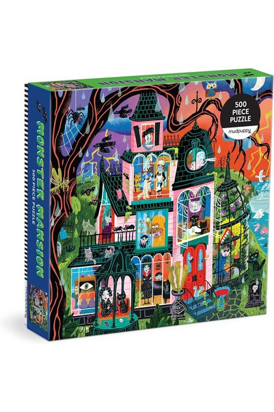 Generic Monster Mansion – 500 Piece Family Jigsaw Puzzle Featuring Bold and S...