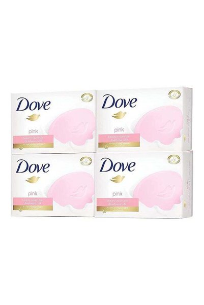 Dove صابون مرطب بتركيبة مغذية تناسب جميع أنواع البشرة، مع ربع كمية كريم مرطب.