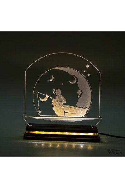 Generic Brand Φωτιστικό LED "Boy Fishing Night" W00887 Λευκό