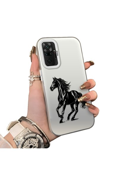 Hontinga Redmi Note 10 Pro Compatible Silicone Hard-Edge Back Case with Patte...