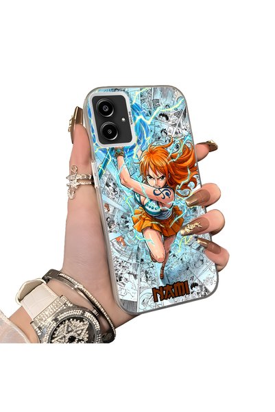 Hontinga Samsung Galaxy A06 Compatible Silicone Hard-Edge Back Case with Nami...