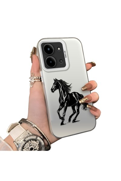 Hontinga Redmi 15C 4G-Compatible Silicone Hard-Edge Back Case with Patterned ...