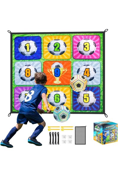 Generic Football Game Set for Kids, Indoor and Outdoor Toss Footballs Goal wi...